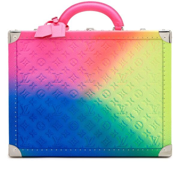 Virgil Abloh Rainbow Taurillon Illusion Cotteville Trunk 40 Silver Hardware, 2022