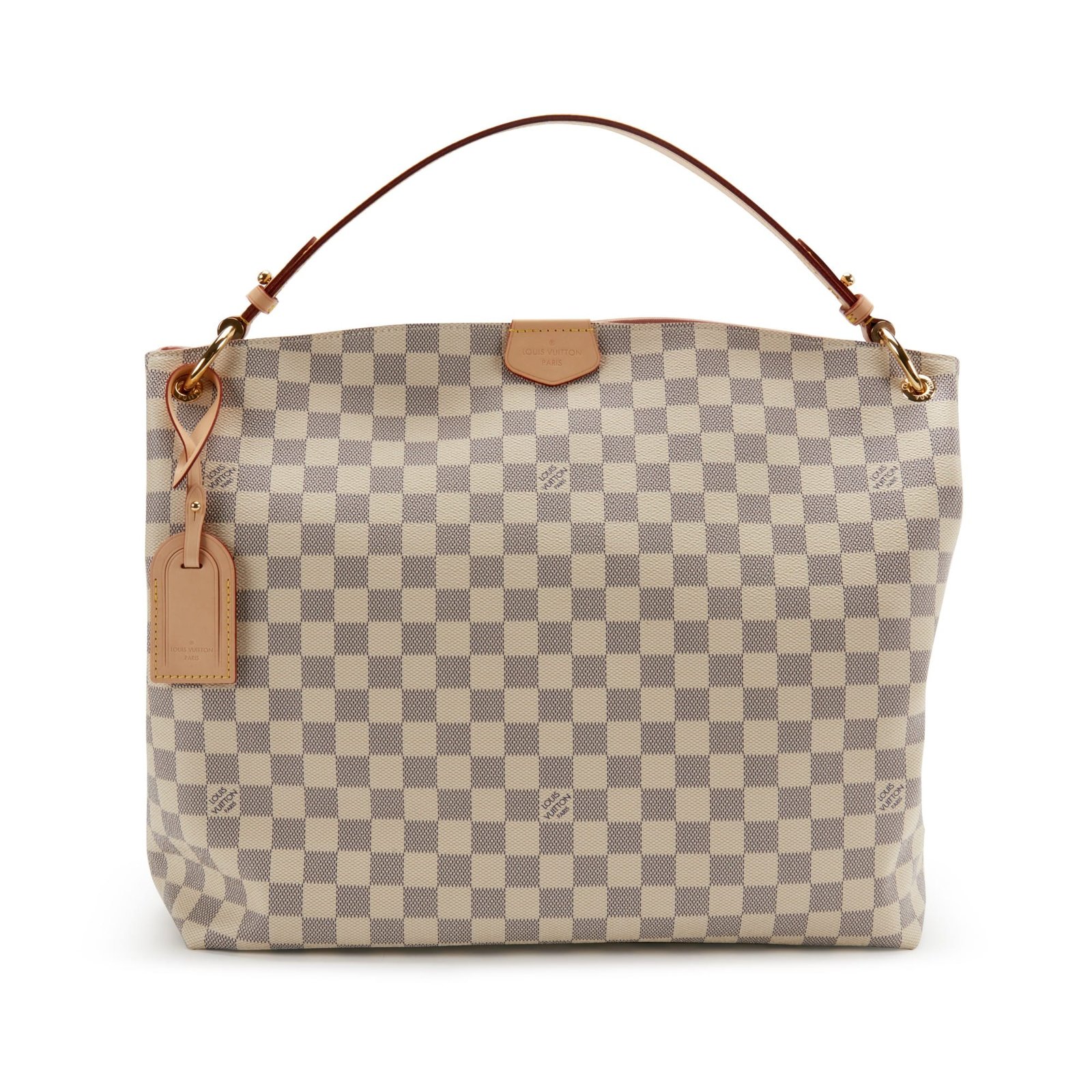 White and Blue Damier Azur Coated Canvas Gracefull MM Gold Hardware, 2021
