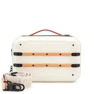 White Calfskin Future Trunk Black Hardware, 2023