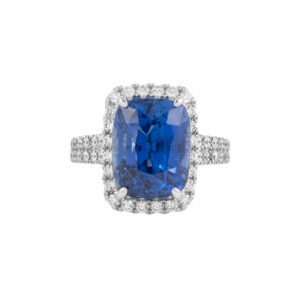 White Gold, 10.65ct Ceylon Sapphire and Diamond Ring