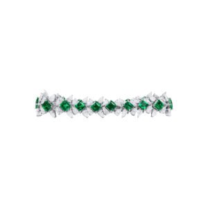 White Gold, 11.07ctw Colombian Emerald and Diamond Bracelet