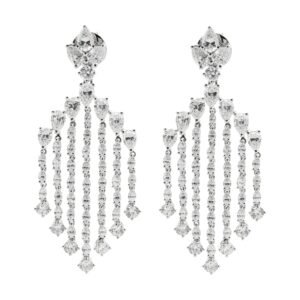 White Gold and 10.00ctw Diamond Chandelier Earrings