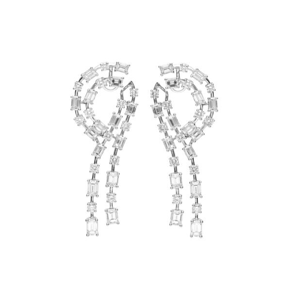 White Gold and 10.19ctw Fancy Cut Diamond Earrings