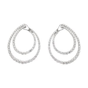 White Gold and 11.95ctw Diamond Earclips