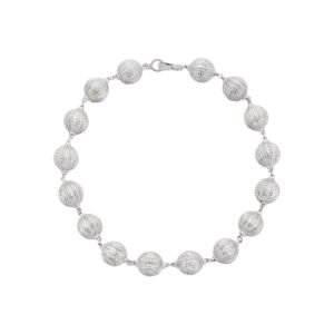 White Gold and 13.00ctw Diamond Truffle Ball Collar Necklace