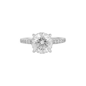 White Gold and 2.03ct Round Brilliant Cut Diamond Engagement Ring