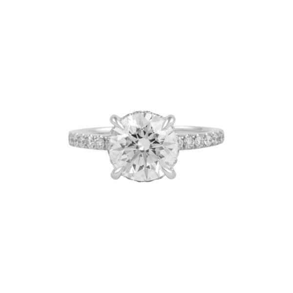 White Gold and 2.03ct Round Brilliant Cut Diamond Engagement Ring