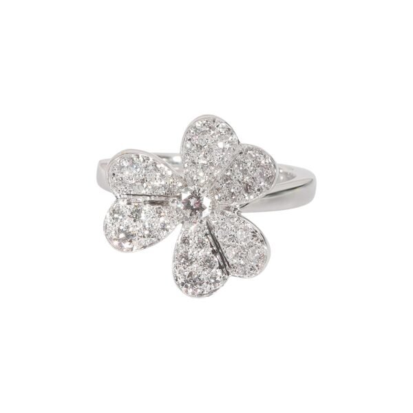 White Gold and Diamond Frivole 1 Flower Ring