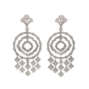 White Gold and Diamond Gypsy Earrings