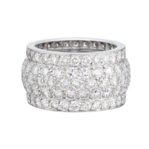 White Gold and Diamond Nigeria Eternity Band Ring