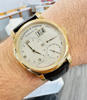 A. Lange & Sohne Lange 1 18K Yellow Gold 101.021 Manual Movement 38.5mm Watch