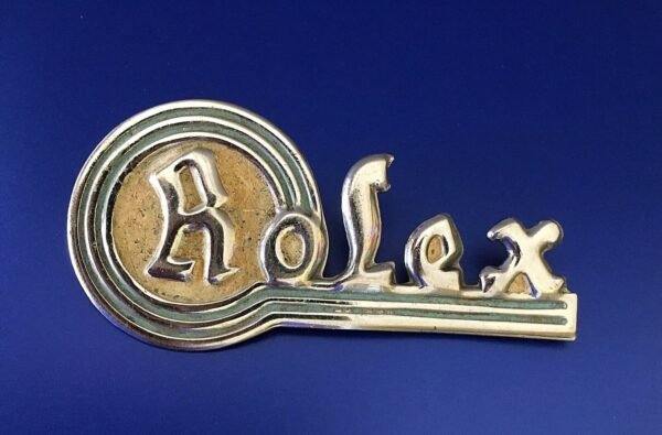Antique Original 1950s Enamel & Steel Rolex Display Sign