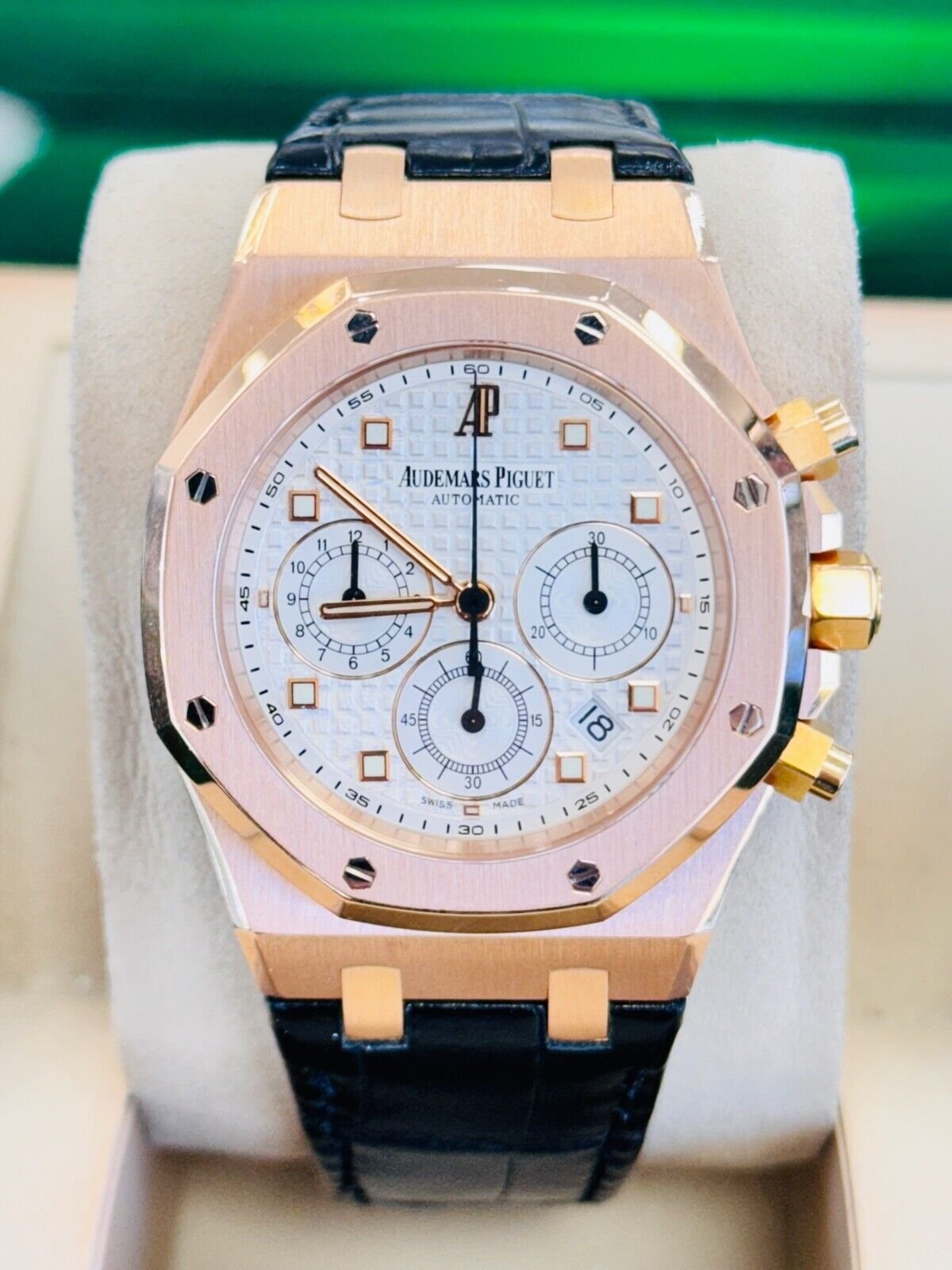 Audemars Piguet Royal Oak Chronograph Automatic 39mm White 18k Rose Gold 26022OR