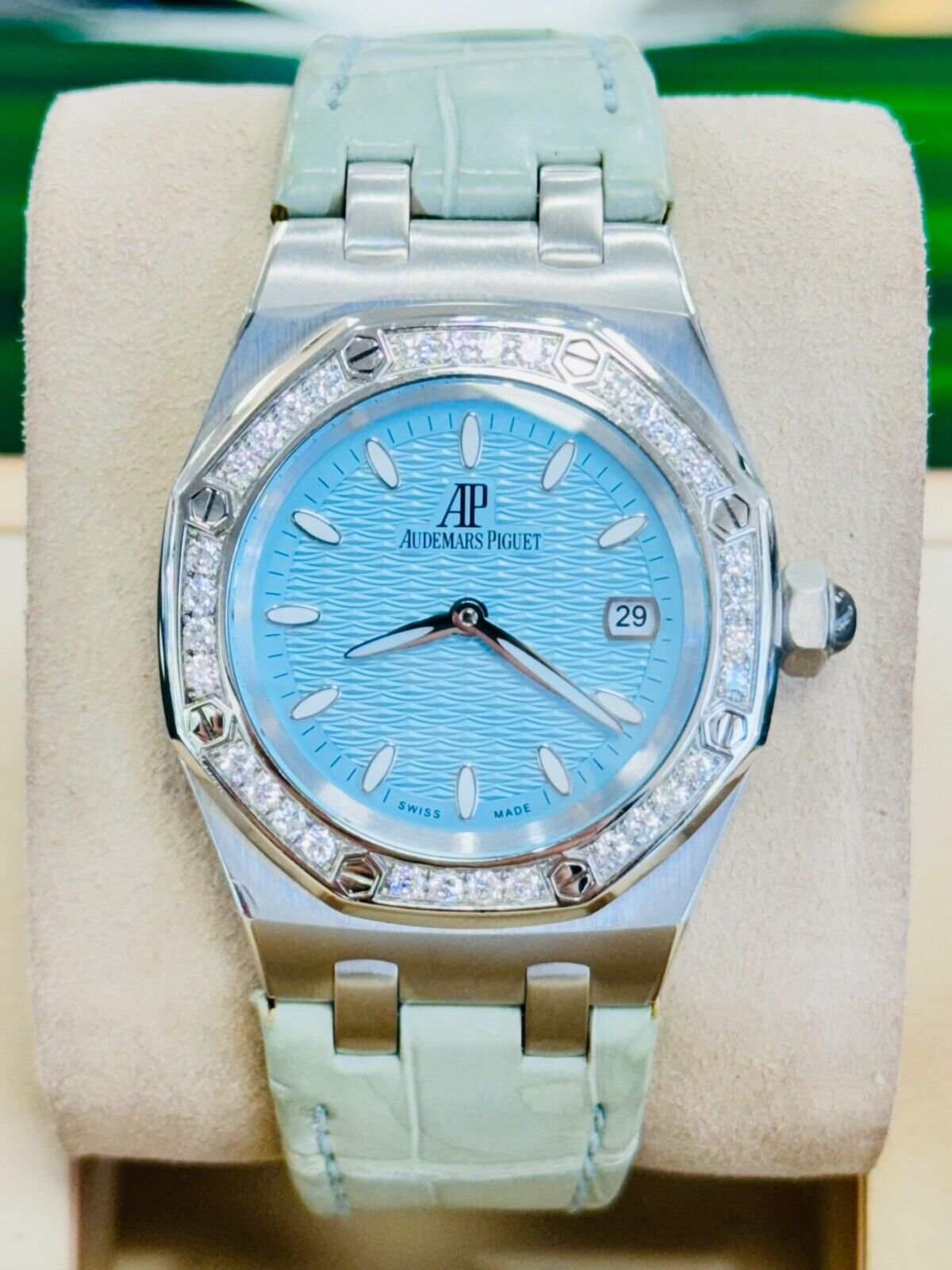 Audemars Piguet Royal Oak Lady 67601ST Factory Turquoise Factory Diamond Bezel
