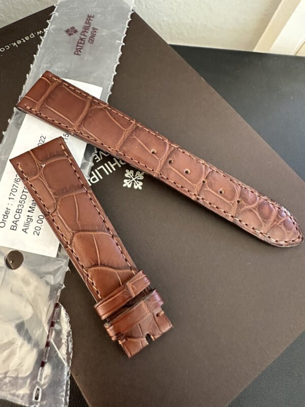 Brand New Patek Philippe 20mm x 16mm Matte Brown Alligator Watch Strap Band