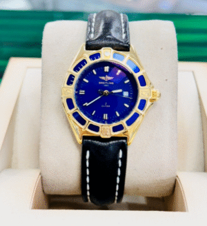 Breitling J-CLASS 18K Yellow Gold 31mm K52063 Blue Dial Quartz Ladies Watch