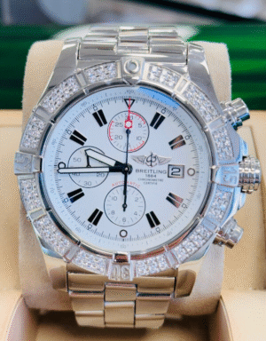 Breitling Super Avenger Acier A1337053 48mm Factory Diamond Bezel BOX/PAPERS