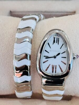 Bulgari Bvlgari Serpenti Tubogas White Ceramic 102182 SP35WSWCS.1T BOX/PAPERS