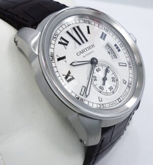CARTIER CALIBRE AUTOMATIC STAINLESS STEEL PAPERS REF# W7100037 *MINT*