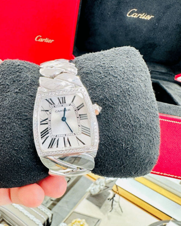 Cartier La Dona de Cartier WE601005 18k White Gold FACTORY Diamond Watch B/Paper