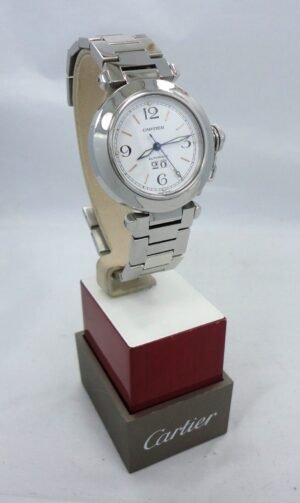 Cartier PASHA C Automatic 35mm Stainless Steel Ref# 2475 Watch MINT CONDITION