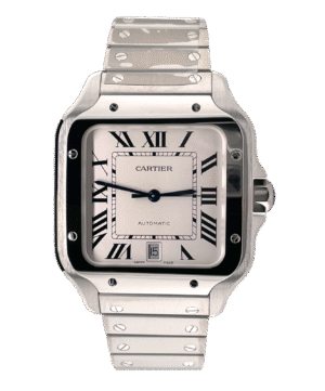 Cartier Santos WSSA0018 LARGE Size White Dial Stainless Steel UNWORN