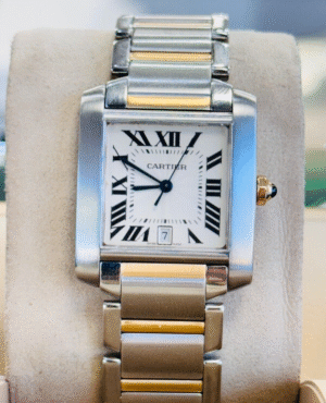 Cartier Tank Francaise Large 18k Yellow Gold Stainless Steel W51005Q4 Watch