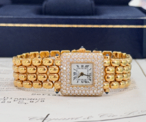 CHOPARD Classic Factory Diamond Sapphire Manual 18k Yellow Gold Watch BOX/PAPERS