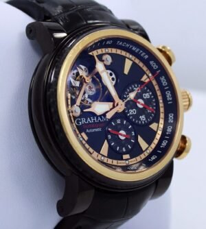 GRAHAM Tourbillograph 2TWAO.B01A Silverston Woodcote Watch tourbillon BOX/PAPERS