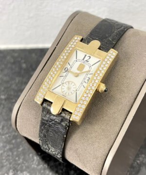 Harry Winston Avenue 18k Yellow Gold Factory Diamonds Quartz Ladies Watch MINT