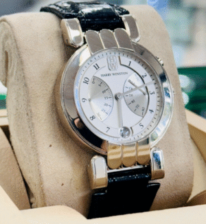 Harry Winston Bi-retrograde Day-Date 18K White Gold Silver Dial 200/MAB135W