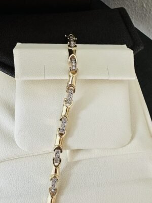 Ladies 14k Yellow Gold 36 All Natural Diamond Tennis Bracelet