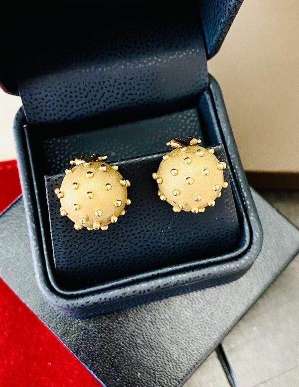 Ladies Berries All 18k Yellow Gold Sputnik Earrings ~ 😍