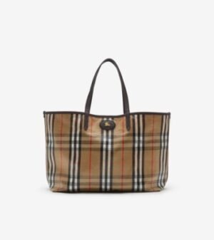 Medium Highlands Tote in Sand - Women, Cotton, Linen | Burberry® Official