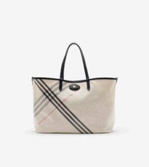 Medium Highlands Tote in Soap - Women, Cotton, Linen | Burberry® Official