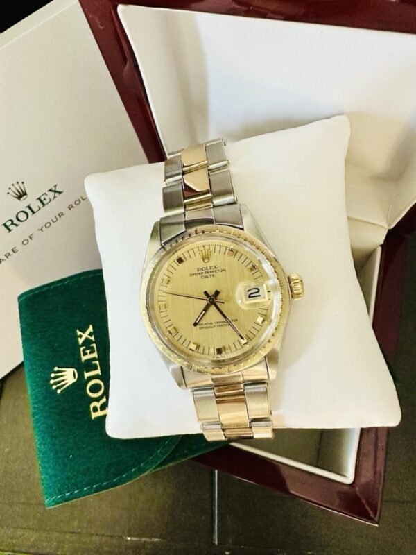 Men’s 14K/SS Vintage 1970 Rolex Oyster Perpetual Date Watch Ref 1512