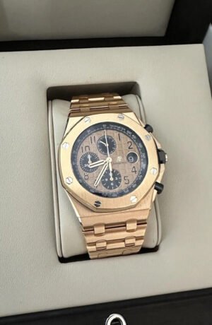 Men’s 18k Rose Gold Audemars Piguet Royal Oak Offshore Chrono “Brick” ~ In Box