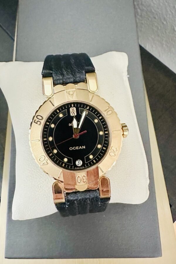 Men’s 18k Yellow Gold Harry Winston Ocean Diver 36mm Watch