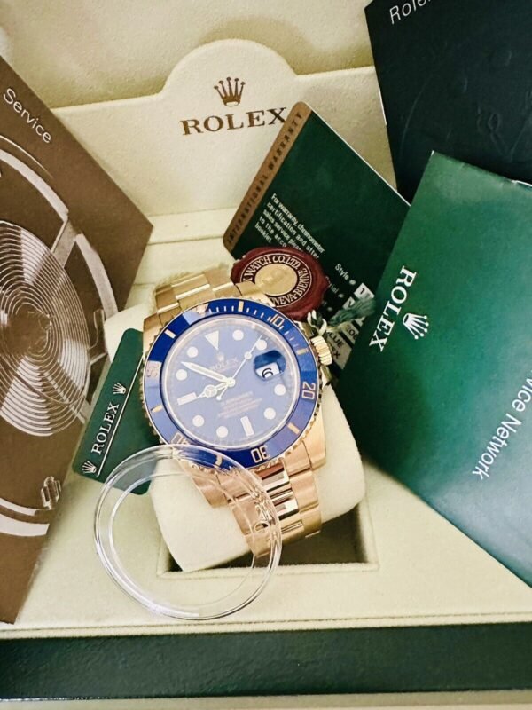 Men’s 40mm Rolex Submariner Date ref 116618LB All 18k Yellow Gold~ Box & papers