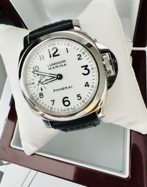 Men’s Stainless Panerai PAM 113 Luminor Marina White Dial 44mm ~ SERVICED