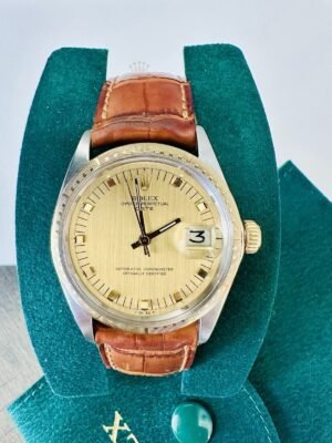 Men’s Vintage 1970 Two-Tone Rolex Oyster Perpetual Date Watch 34mm Ref 1512