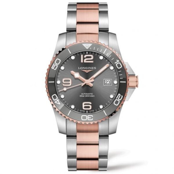 Men's Longines HydroConquest Two-Tone Watch | Grey Dial | 41mm | L37813787