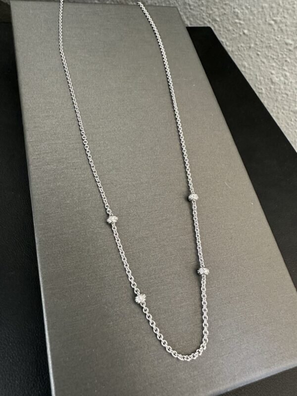 New Aaron Basha 18k White Gold & Diamond Necklace ~$3,100 MSRP