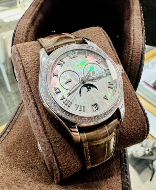 Patek Philippe Annual Calendar 4936G 18k White Gold FACT MOP Diamond Watch MINT