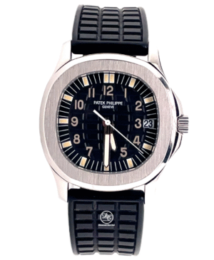 PATEK PHILIPPE AQUANAUT 5066A 36mm Black Rubber Stainless Steel Automatic Watch