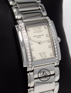 Patek Philippe Twenty 4 4910/10A-011 Factory Diamonds Steel Watch SERVICED *MINT