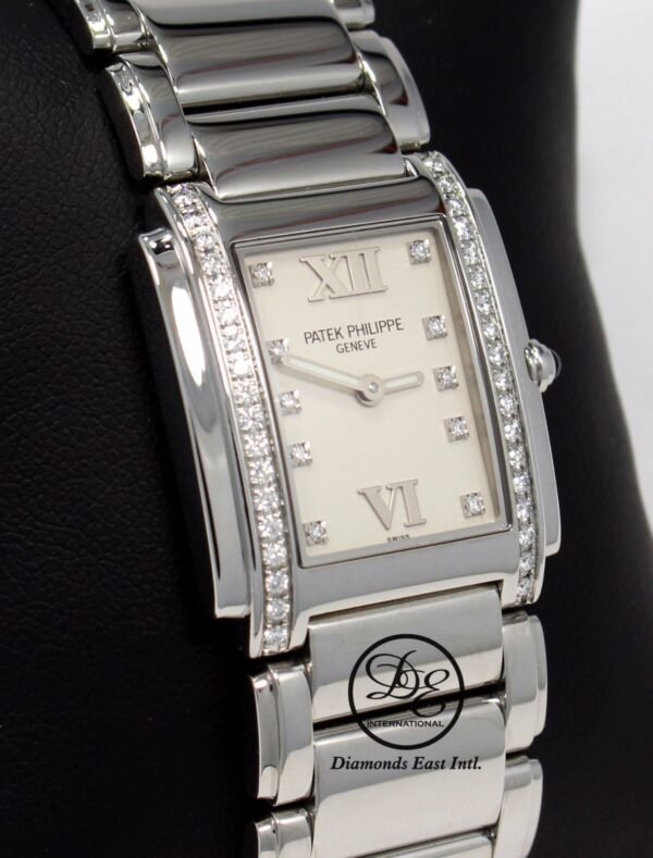 Patek Philippe Twenty 4 4910/10A-011 Factory Diamonds Steel Watch SERVICED *MINT
