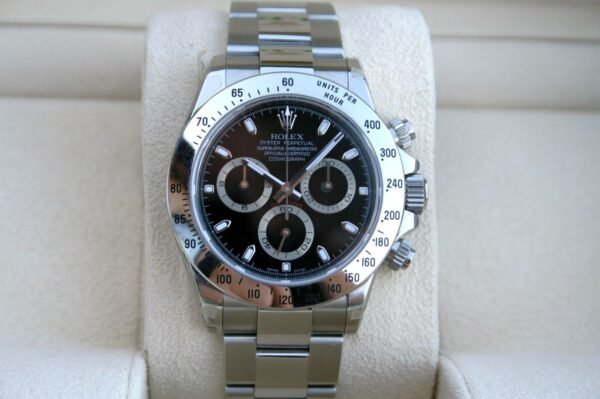 ROLEX 116520 DAYTONA WATCH BLACK DIAL STAINLESS STEEL