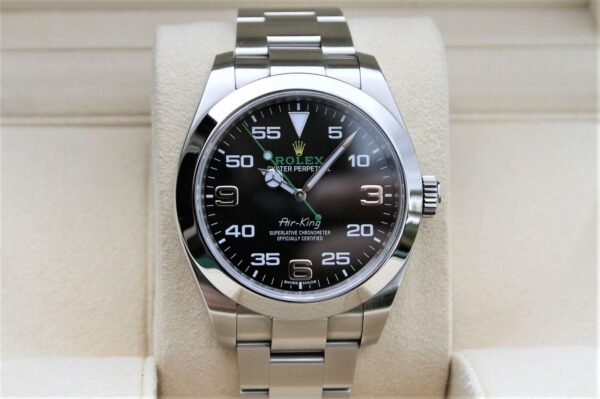 ROLEX 116900 AIRKING GREEN HAND 40MM WATCH