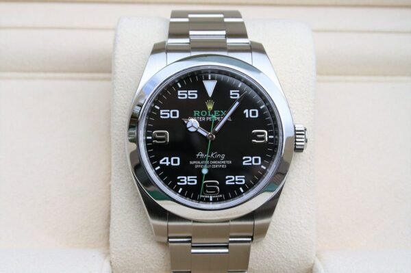 ROLEX 116900 AIRKING GREEN HAND 40MM WATCH